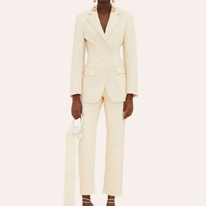 Venta caliente Lady Virgin Wool blazer Couture Gabardine Suit Jacket - Product Image 2