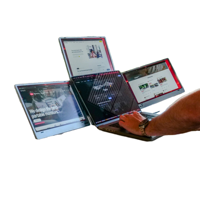Écran d'extension pour ordinateur portable FOPO, modèle très vendu, 14 pouces, triple moniteur FHD IPS, triple écran pour ordinateur portable