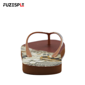 Tongs pour femmes à motif floral aux tons terreux, avec sangle imprimée, chaussures d'été décontractées, grandes tailles, impression 3D - Product Image 4