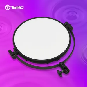 TOLIFO-Fabricante de iluminación de fotografía de vídeo profesional OEM, luz de estudio suave con panel redondo de luz LED RGB personalizada