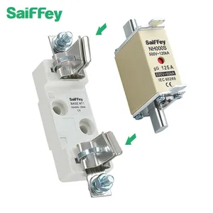 Saiffey nh cầu chì liên kết nh000s AC Blade cầu chì 2a-160a với chỉ báo kép GG loại HRC cầu chì liên kết gốm 500/690V