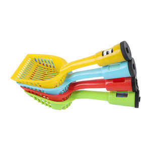 Pala de plástico para limpieza de arena para mascotas con mango largo al por mayor, pala para arena para gatos con bolsa para caca - Product Image 1