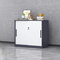 Armoire de classement en acier moderne avec serrure à clé et porte coulissante pour la maison, le bureau et l'école – Rangement efficace des dossiers