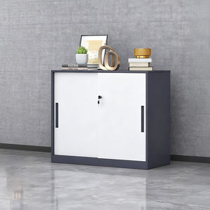 Archivador de acero con puerta corredera con cerradura de llave <span class=keywords><strong>para</strong></span> gabinete inferior de <span class=keywords><strong>Metal</strong></span> de oficina pequeña <span class=keywords><strong>para</strong></span> un almacenamiento eficiente de archivos - Product Image 4