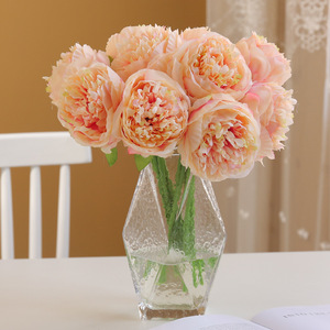 Flores de Peonía Artificiales Ruilisi, Flor de Seda de 5 Cabezas, Decoración para Bodas y Hogar - Product Image 3