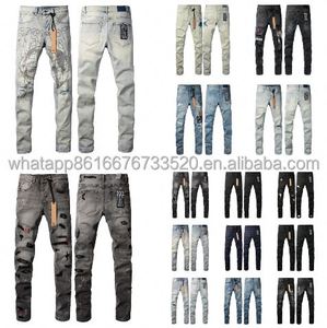 Jeans pour hommes de marque de créateurs de qualité supérieure, jeans de luxe Hip Hop Ksubiy, pantalons pour hommes, denim empilé, jeans Ksubis déchirés Y2K - Product Image 1