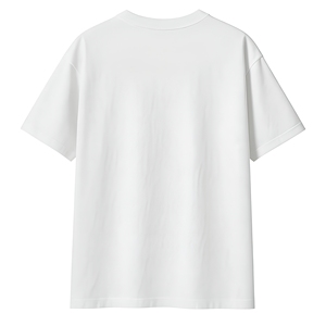 Men's <b>White</b> Short Sleeve O-Neck T-<b>Shirt</b> Regular Fit Solid Color Casual Style <b>Plain</b> Dyed Knitted Cotton Jersey - Product Image 2
