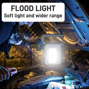 Yeni güneş şarj taşınabilir çalışma ışığı COB sel şarj edilebilir çalışma ışığı SOS uyarı ışığı ile - Product Image 3