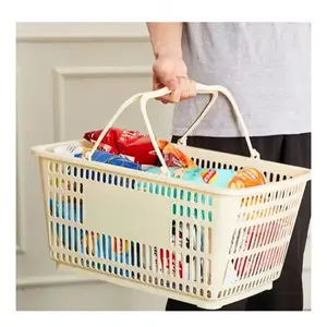 Uitstekende Kwaliteit Multicolor Plastic Groente En Fruit Supermarkt Hand Mand Voor Winkelen