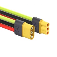 Connecteur Amass MR60 MR60-M MR60-F 3 broches mâle/femelle plaqué or avec gaine pour batterie RC, ESC, moteur brushless