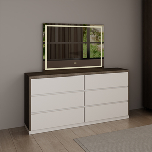 Set Camera da Letto Minimalista <span class=keywords><strong>Istanbul</strong></span>, Letto Matrimoniale Moderno con Struttura in Legno, Set Completo di Mobili per Camera da Letto in MDF - Product Image 5