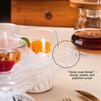 Boîte d'emballage transparente en plastique PET de 1 mm d'épaisseur pour 6 cupcakes ou desserts en papier