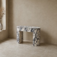 Table d'entrée multifonctionnelle en marbre au design minimaliste italien, mobilier pour la maison, villa, hôtel