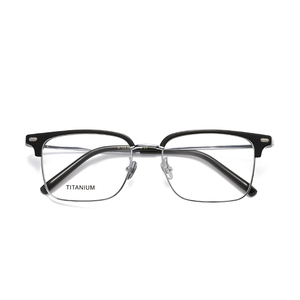 Titanium Rectangle Full Rim Eyeglasses Frames Unisex Lightweight Vision Correction Adult <b>Eyewear</b> Solid Color - Product Image 1