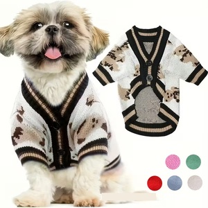 Pulls et Cardigans pour Animaux de Compagnie – Vêtements Chauds <span class=keywords><strong>en</strong></span> Tricot pour Chiens et Chats de Petite et Moyenne Taille – Tenues Confortables pour Chiots - Product Image 1