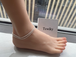 Tewiky Pulseras de Tobillo para Mujer, Juego de Cadenas Delicadas Ajustables en Capas, Tornozaletas Apilables Impermeables, Regalo de Verano para la Playa - Product Image 1
