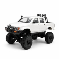 Voiture RC de qualité hobby, pick-up 4x4 télécommandé 2,4 GHz, ABS+métal, tout-terrain, blanc, prêt à rouler, chargeur inclus, cadeau pour garçons