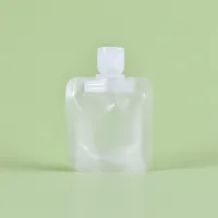 Pochette à bec rabattable rechargeable imprimée sur mesure sac d'emballage cosmétique liquide étanche pour Lotion de voyage crème trousses d'échantillons de toilette