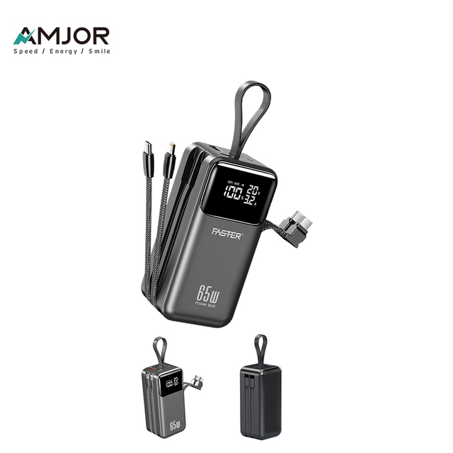 Mini Power Bank 20000mAh 65W USB C Laptop Portable Charger QC Fast Charging 4 Output External Battery Pack for Laptop Supply