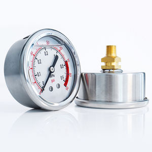 Aço inoxidável Brass Joint Digital Caldeira Manômetro Manômetro de pressão de óleo massa de alta qualidade 0-15Psi Range YN60 Model - Product Image 6