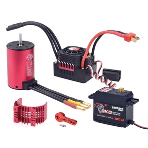 Combo Impermeable KK 3660 Motor sin Escobillas de 3500KV con Disipador de Calor, ESC sin Escobillas de 80A + <span class=keywords><strong>Servo</strong></span> S0900M de 9KG para Auto <span class=keywords><strong>RC</strong></span> 1/10 - Product Image 1