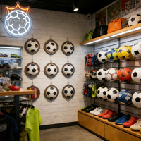 Neonawall Enseigne néon LED Couronne de football familiale IP65 Alimentation USB Luminosité réglable Décoration murale pour Chambre, Salle de jeux, Fête