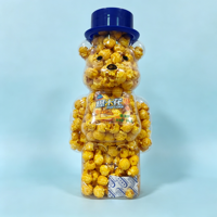 Vente en gros de pop-corn en pot en forme d'ours de 128 g, cadeau créatif pour enfants, collations, fournisseur OEM ODM, étiquette privée
