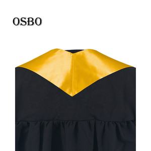 Personalizar barato Venta caliente de alta calidad de Oro liso graduación estola o faja para graduación - Product Image 5