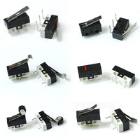 Micro-interrupteur à 3 broches 125V, micro-interrupteur à 2 broches marche/arrêt, micro-interrupteur à lame, micro-interrupteur de fin de course, petit micro-interrupteur de limite