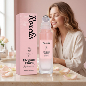 Perfume en aceite roll-on de 10 ml para mujer, aroma floral de rosa elegante, fragancia mini portátil de bolsillo para viajes, para uso diario y <span class=keywords><strong>citas</strong></span>. - Product Image 2