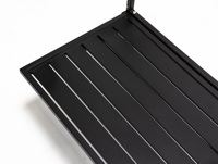 Table de balcon suspendue pliable, table de terrasse extérieure, table de garde-corps en acier, table de garde-corps de balcon avec 5 niveaux de hauteur, résistante aux intempéries