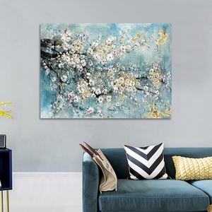 Pittura a olio astratta diagramma di fiori ufficio panno fiore foglia d'oro wall art casa camera da letto studio murale di grandi <span class=keywords><strong>dimensioni</strong></span> - Product Image 4