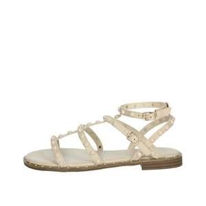 Sandalo piatto beige da ragazza Patrizia Pepe J3717.02 con dettagli a borchie e cinturini - Product Image 1