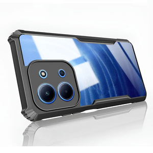 Custodia per telefono antiurto ultrasottile traspirante con cornice nera in acrilico per <span class=keywords><strong>Redmi</strong></span> 15 15C 14C 14R 13 13C 13X A5 A4 Turbo 3 4 Pro - Product Image 1