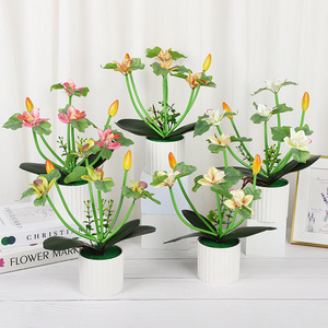 Orquídea Phalaenopsis Artificial en Maceta de 28 cm de Yiwu Datuo Florist, Planta Decorativa de Interior, Flores en Tonos Verde, Blanco Leche, Rosa y Amarillo - Product Image 1
