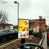 Affichage numérique LCD pour drive-thru commercial 3000 nits, signalisation numérique DOOH, panneau de menu résistant aux intempéries IP65, affichage publicitaire QSR