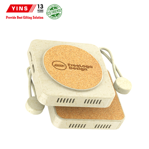 Altoparlante Wireless Magnetico Portatile Ecologico in Paglia di Grano e Sughero, Design Adesivo <span class=keywords><strong>per</strong></span> Mini Frigo, Logo Personalizzato, Regalo Promozionale di Tendenza - Product Image 2