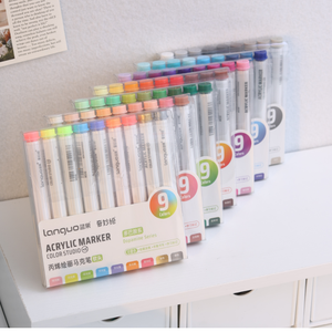 Pennarelli Acrilici Permanenti Languo M510-4 <span class=keywords><strong>Serie</strong></span> Verde Foresta con Nucleo in Cotone, Confezione Set - Product Image 3