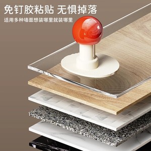 Wall Mounted <b>Clothes</b> Hanger <b>Storage</b> Rack Self-Adhesive Retractable For Bedroom Balcony Adult Kids Use - Product Image 1