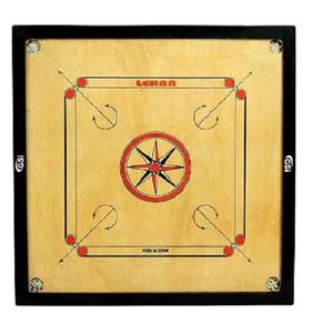 Plateau de Carrom en bois, bordure de 2 x 1,5 pouces, surface de jeu lisse, jeu familial classique de frappe et de poche pour l'intérieur - Product Image 3