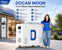 Système de stockage d'énergie solaire universel puissant Docan MOON 48KWH 51.2V, batterie, stock disponible en Allemagne, durée de vie de 15 ans