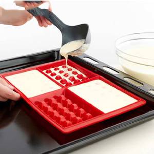 High-quality non-stick silicone pan <b>set</b>, children's waffle and candy <b>baking</b> cake mold - Product Image 1