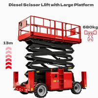 Chariot élévateur à ciseaux entièrement automatique, autopropulsé, alimenté par batterie, 8m 10m, table élévatrice à ciseaux sur chenilles avec certificats CE pour le bâtiment