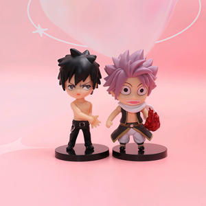 H4-11CM 6 piezas=1 set 4 figuras mini Chibi FT de <span class=keywords><strong>Natsu</strong></span>, Gray, Lucy, Erza, figuras de acción de PVC, lindas figuras coleccionables de anime, regalo - Product Image 3