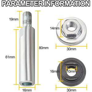 แกนต่อเครื่องเจียรภาพนิ่มแบบ 100 พร้อมแผ่นกดรูปหกเหลี่ยม เหล็กความเร็วสูง HSS สำหรับงานขัดและตัด - Product Image 5