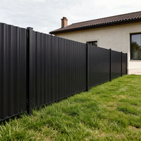 Éloignez le vent et la poussière grâce à la clôture de jardin en acier ondulé coloré, panneau en acier à double rail à sommet plat couleur anthracite pour la délimitation de votre jardin.