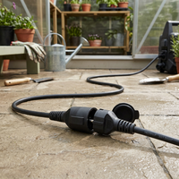 Câble d'extension extérieur étanche HENG-WELL H07RN-F, câble en caoutchouc IP44, prise EU Schuko française, longueur personnalisée