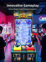 FunSpace Machine de jeu d'arcade commerciale à monnayeur pour deux joueurs, en métal, avec jeu anglais, mémoire et tir de précision