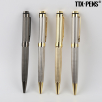 Stylo à bille en métal de luxe, classique, élégant, coûteux, avec logo personnalisé, pour le bureau et les affaires