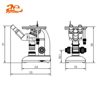 Microscopio Metalúrgico Óptico Invertido AEALB con Enfoque Manual para Inspección de Metales y Objetivos LWD Infinity Plan